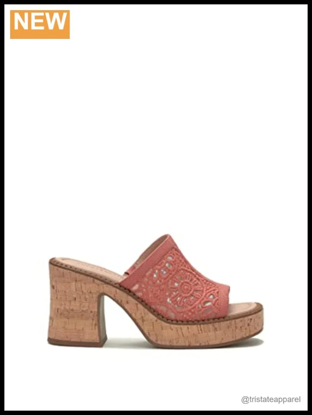 Textile Mesh Square Open Toe Slip On Wedge Sandal